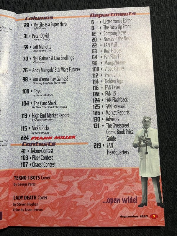 1995 OVERSTREET'S FAN Magazine #4 VG+ 4.5 NO INSERTS Isaac Asimov's I-Bots