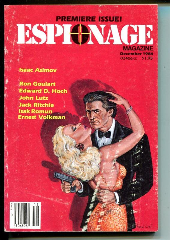Espionage #1 12/1984-violent pulp crime stories-Isaac Asimov- Lutz-Goulart-VF