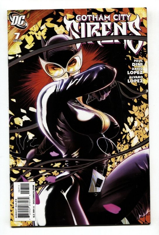 GOTHAM CITY SIRENS #7-CATWOMAN COVER-HARLEY QUINN -NM.