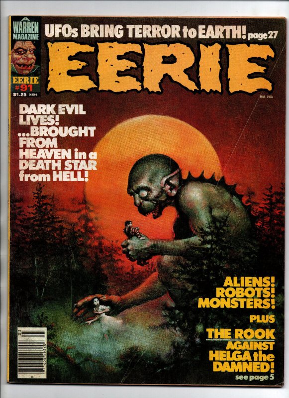 Eerie #91 - Horror Magazine - Warren - 1978 - VG