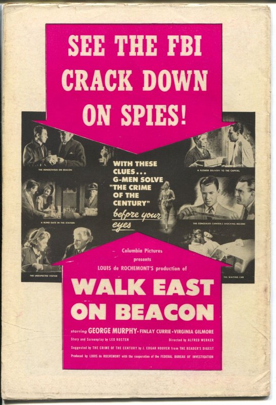 Motion Picture Comics #113 1952-Fawcett-Walk East On Beacon-George Murphy-VG+ 