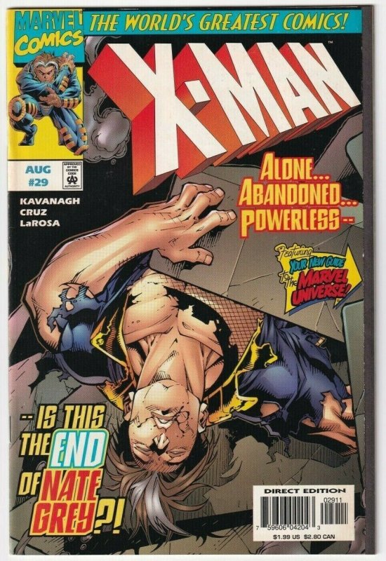 X-Man #29 Is This The End Of Nate Grey? August 1997 Marvel Comics