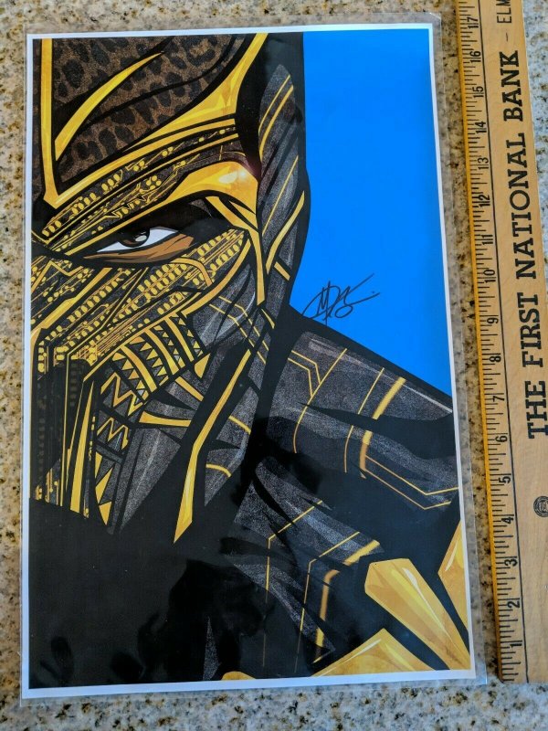 MICHAEL B. JORDAN.. Black Panther's Erik Killmonger - SIGNED 17 x11