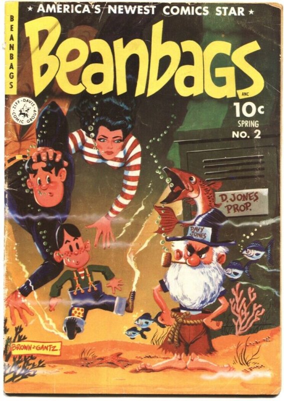 BEANBAGS #2-1952-FINAL ISSUE-ELUSIVE HUMOR SERIES-BROWN & GANTZ-ZIFF DAVIS