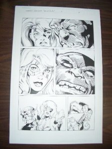 COMMON GROUNDS #3 PG 9--ORIGINAL COMIC ART--DAN JURGENS FN