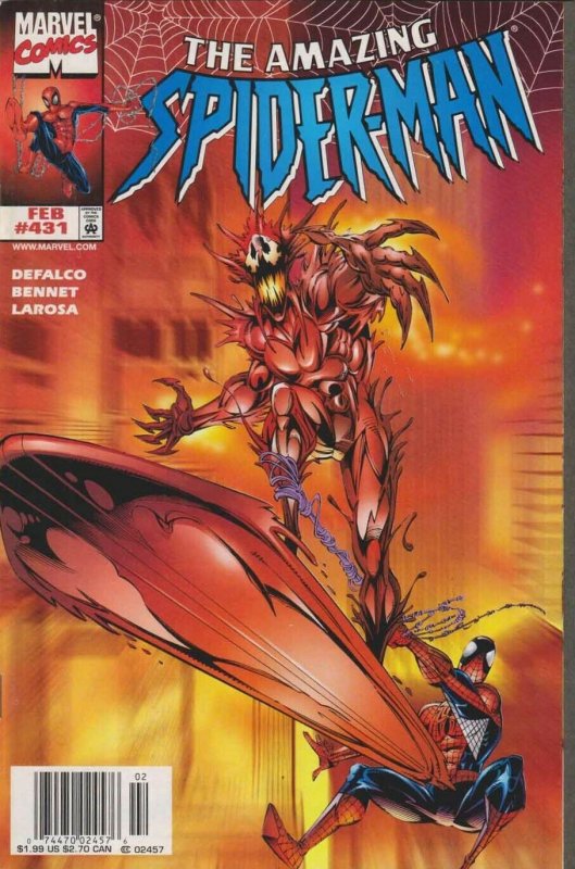 Amazing Spider-Man, The #431 (Newsstand) FN; Marvel | Carnage Silver Surfer - we 