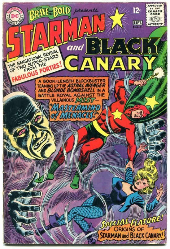 Brave And The Bold #61 1965-Origin of STARMAN and BLACK CANARY