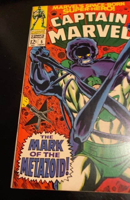 Captain Marvel #5 (1968) the mark of metazoud