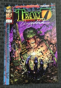 1995 TEAM 7 Objective Hell #1 VF 8.0 SIGNED w/ Card / Fisherman Collection