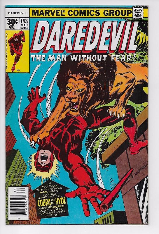 Daredevil #143 - Mr. Hyde / Cobra (Marvel, 1977) - VF/NM