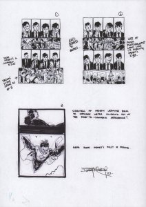 3 Avengers Ink Page Layouts (1-3) - Signed Art By Barry Kitson - 2023