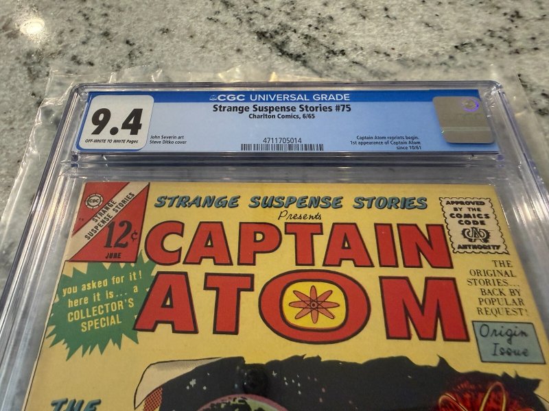 Strange Suspense Stories # 75 CGC Graded 9.4 Charlton Comic Book 1965 Ditko JH33