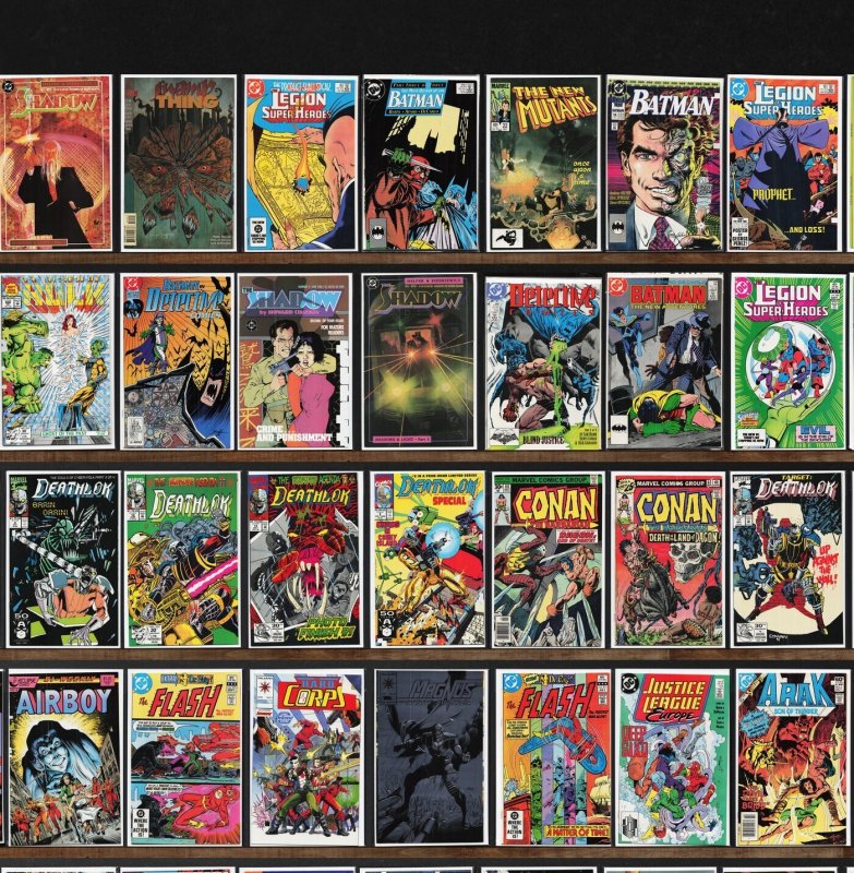 Huge Lot 150+ Comics with Deathlok, Batman, Darkhawk, Airboy & More!