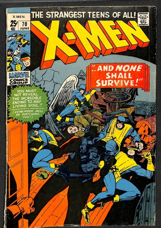 X-Men #70 GD/VG 3.0 Marvel Comics