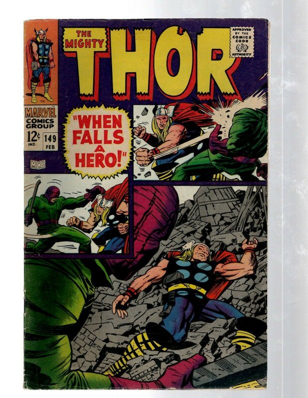 Mighty Thor # 149 VF Marvel Comic Book Loki Odin Asgard Sif Avengers Hulk RB8