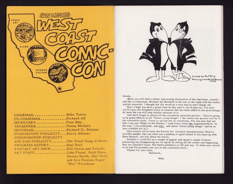 San Diego Comic Con West Coast Program 1972 - Jack Kirby Wraparound cover (8.0)
