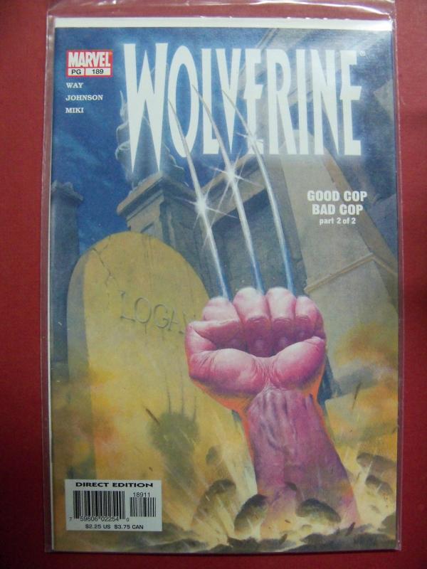 WOLVERINE #189 (9.0 to 9.4 or better) 1988 Series MARVEL COMICS