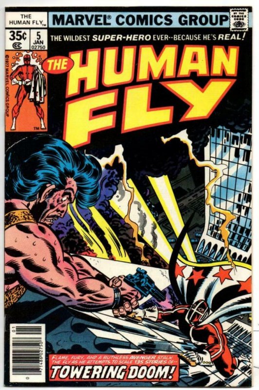 HUMAN FLY #5, VF/NM, Towering Doom, 1977 1978, Bronze age, more Marvel in store 