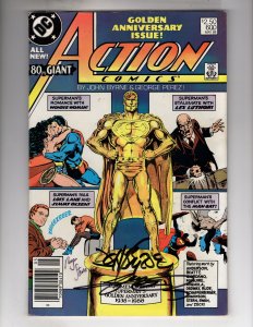 Action Comics #600 (1988) Anniversary! Signed by  John Byrne Roger Stern / EBI#3