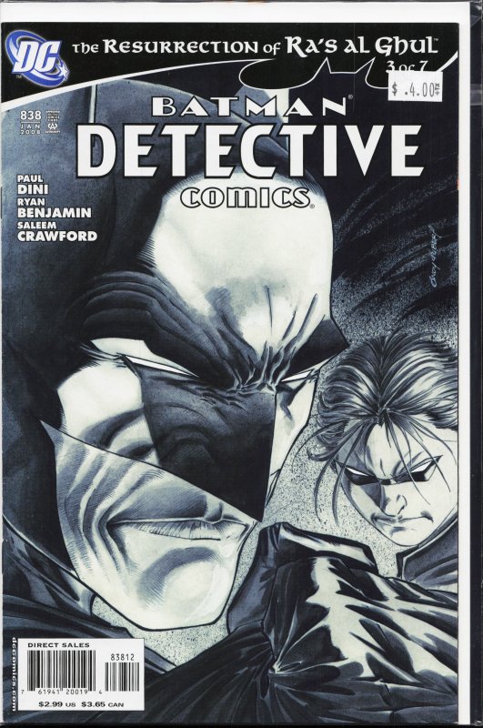 Detective Comics #838 Second Print Cover (2008) Batman