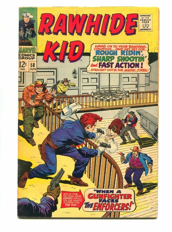 RAWHIDE KID #58 1967-MARVEL-VG/FN