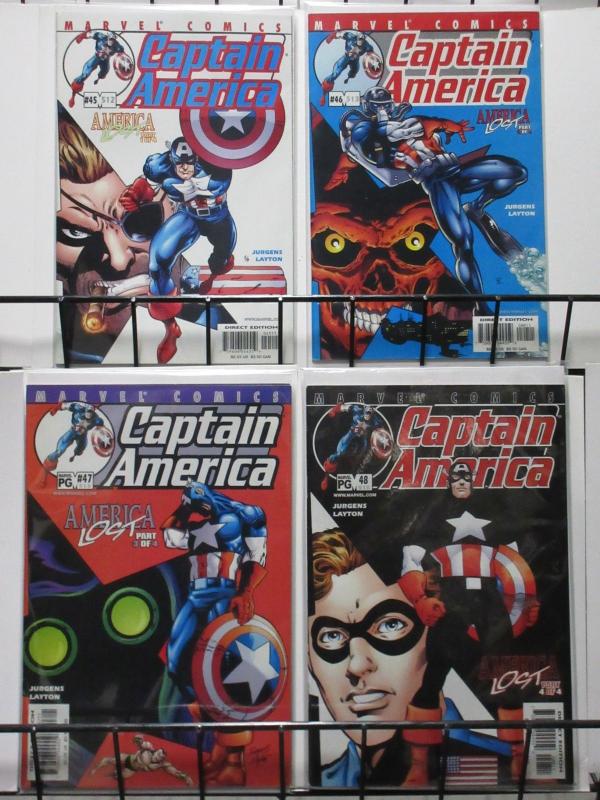 CAPTAIN AMERICA Vol.3 (Marvel, 1998) #45-48 VF-NM America Lost complete story.