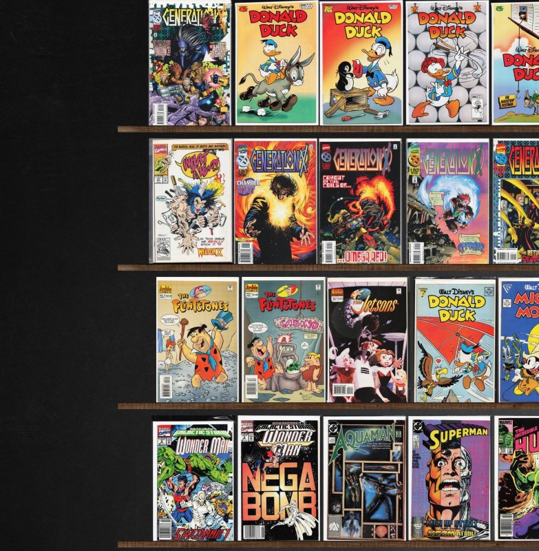 Huge Lot 120+ Comics with Donald Duck, Superman, Captain America & More!