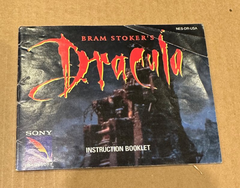 Bran Stokers Dracula NES CIB Box VF+/NM COMPLETE IN BOX