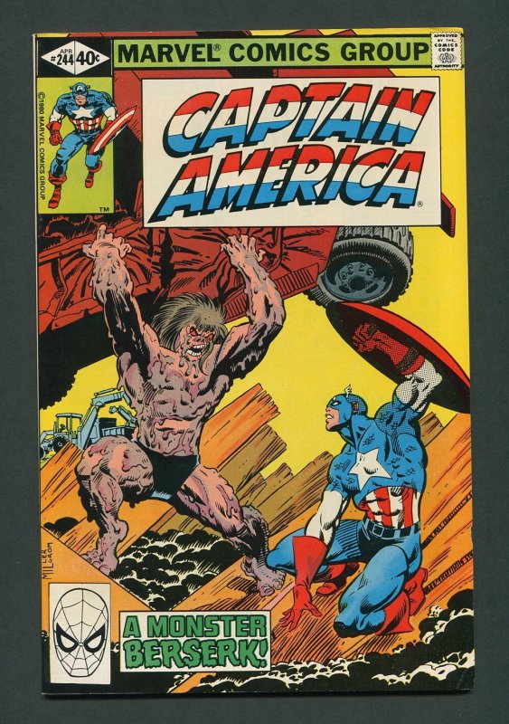 Captain America #244 /  9.4 NM  /  Frank Miller Cover / April 1980