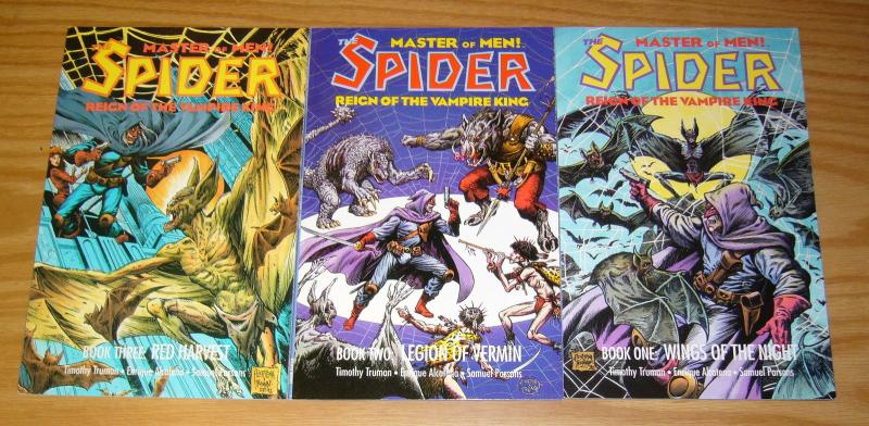 the Spider: Reign of the Vampire King #1-3 VF/NM complete series - pulp hero set