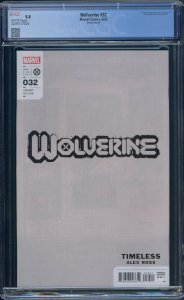 Wolverine #32 CGC 9.8 Alex Ross Timeless Rhino Virgin Variant Marvel 2023