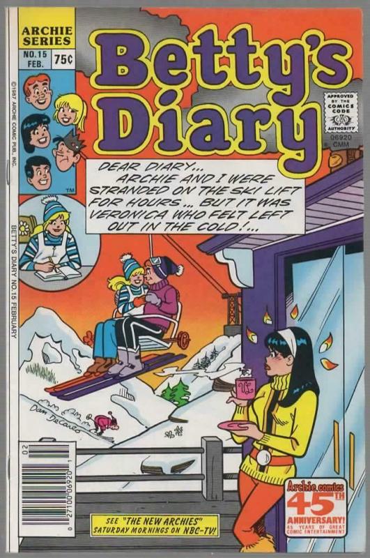 BETTYS DIARY (1986-    ) 15 VF  Feb. 1988