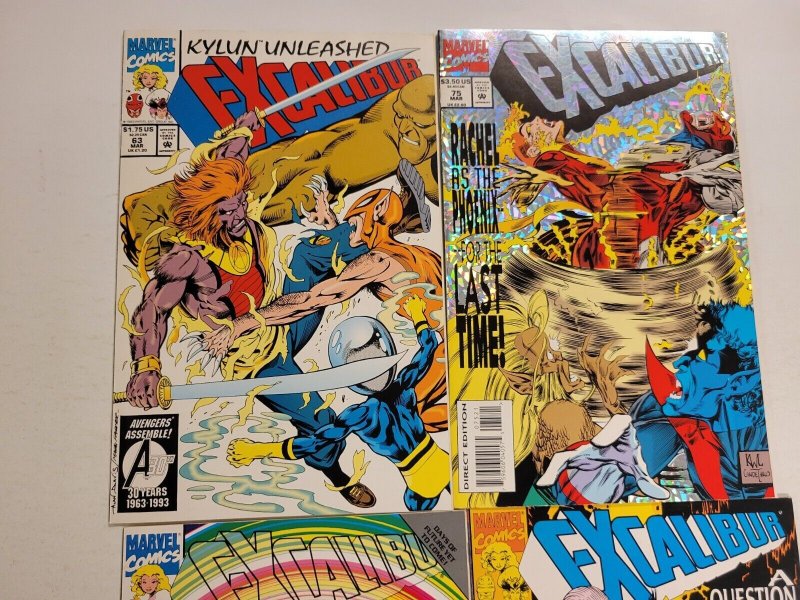 4 Excalibur Marvel Comic Books #63 66 69 75 51 TJ28