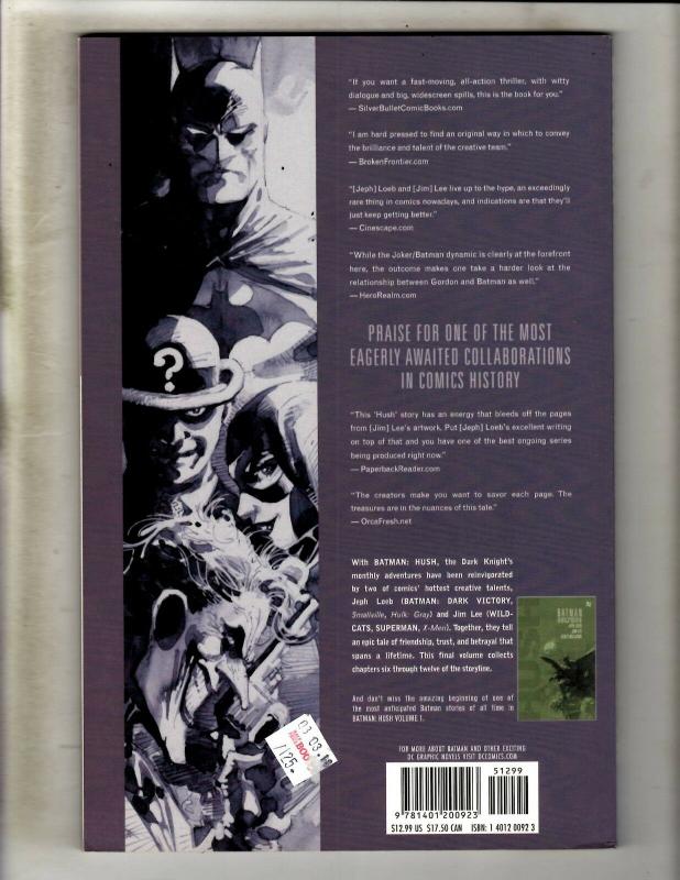 Batman Hush VOL. # 2 DC Comics TPB Graphic Novel Comic Book Robin Joker J361