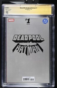 DEADPOOL BATMAN #1 MARVEL 1:200 GREG CAPULLO VARIANT SIGNED CGC SS 8.5