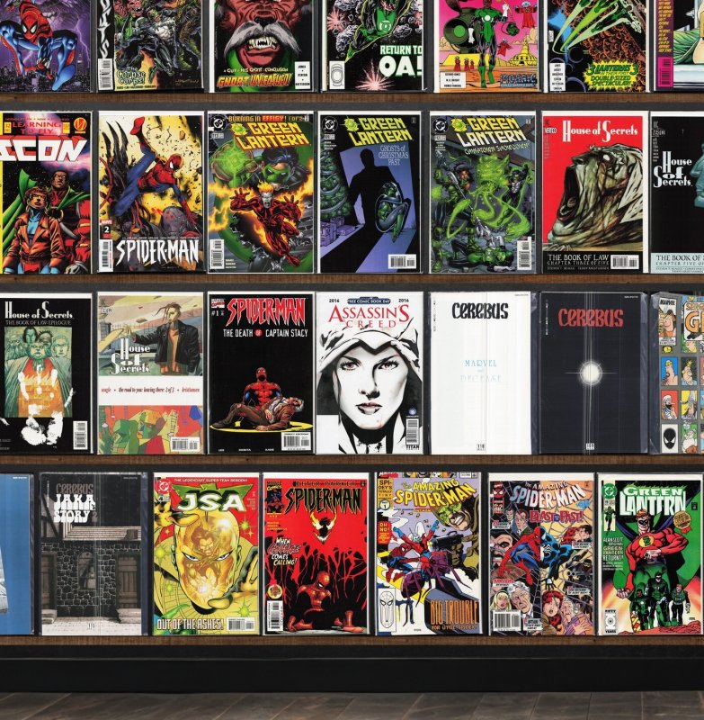 Huge Lot 130+ Comics with Green Lantern, Icon, Peter Parker: Spider-Man & More!