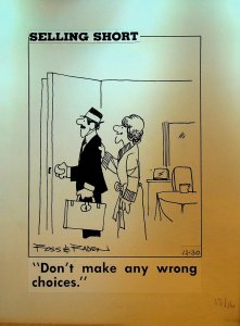 Selling Short Original Comic Strip Art 1980s Don't Make Any Wrong Decisions