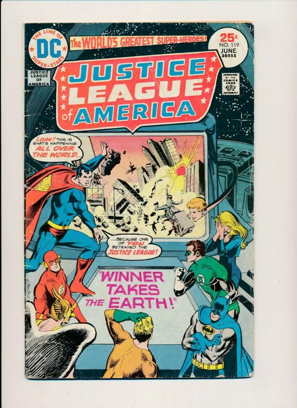 DC Comics Justice League America #119, 1975  ~ VG, Low Grade reader (PF482) 