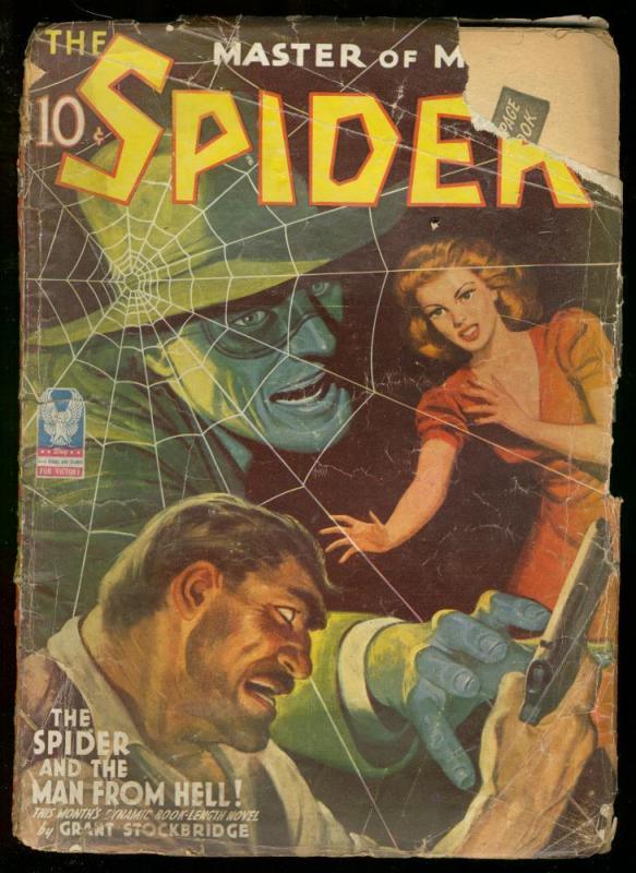 THE SPIDER JUNE 1943 MAN FROM HELL STOCKBRIDGE HERO PUL FR/G