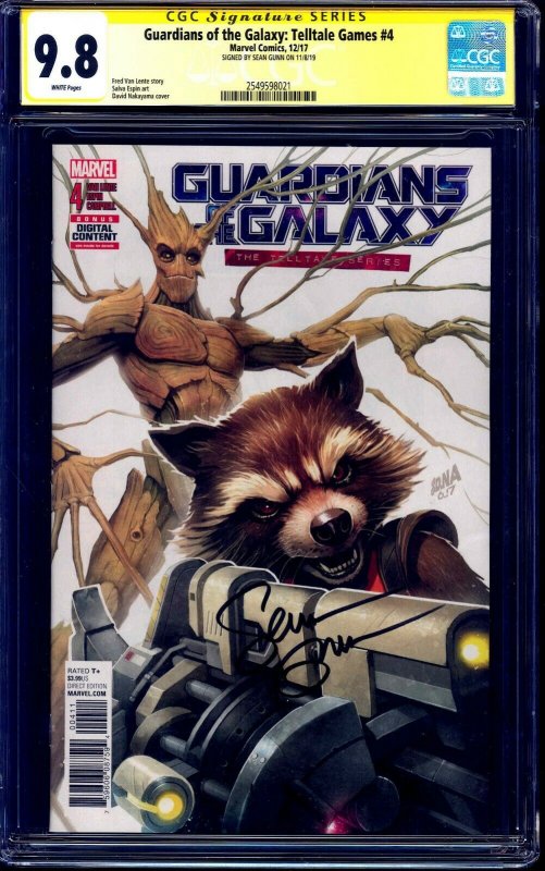 Guardians Of The Galaxy Tell Games 4 Cgc Ss 9 8 Signed Sean Gunn