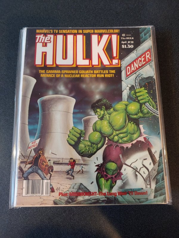 THE HULK! #20 ~ VF/NM 1980 MARVEL COMICS MAGAZINE​ EARLY MOONKNIGHT STORY