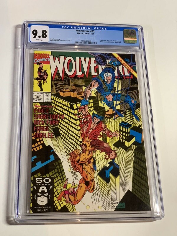 Wolverine ￼ 42 Cgc 9.8 White Pages Marvel 1991￼