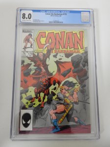 Conan the Barbarian #179 Direct Edition (1986) CGC 8.0!