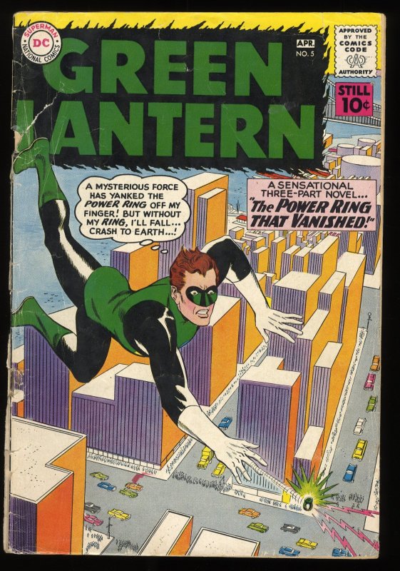 Green Lantern #5 1st Appearance Hector Hammond! Gil Kane!