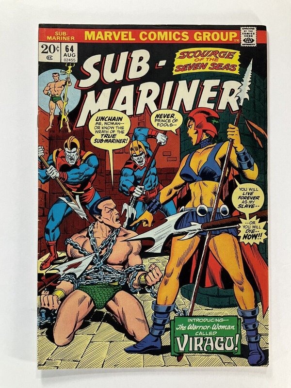 Sub-Mariner 64 VF Very Fine 8.0 Marvel Comics 