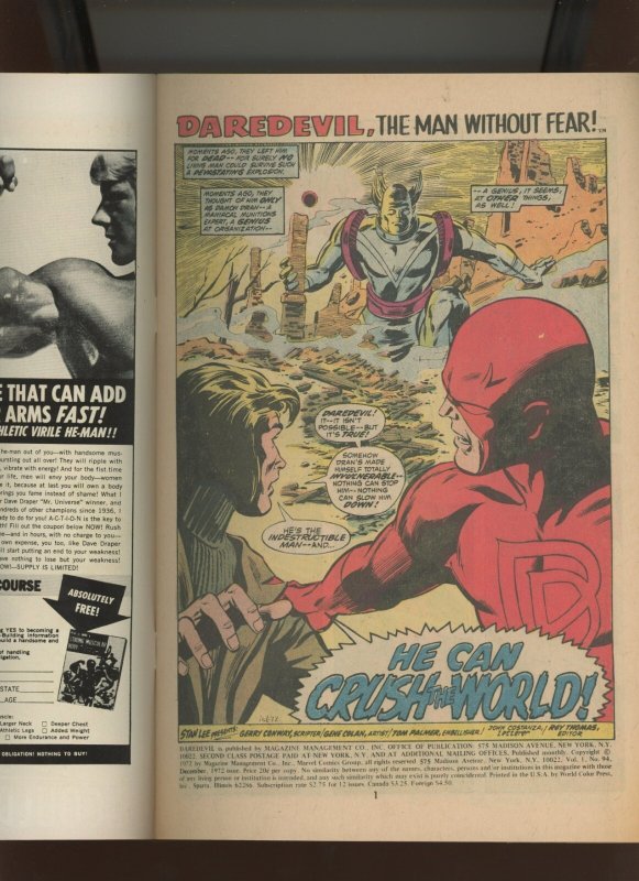 (1972) Daredevil #94: BRONZE AGE! WE COMBINE SHIPPING! (7.5/8.0)