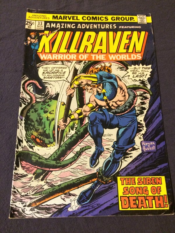 Amazing Adventures Starring Killraven #33 Marvel (1975) VF
