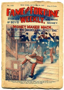 Fame and Fortune Weekly October 28 1927- Wall Street Ring G-