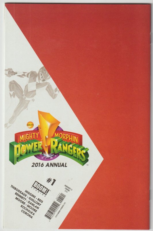 Mighty Morphin Power Rangers 2016 Annual #1 (Aug 2016, BOOM!), VFN (8.0)