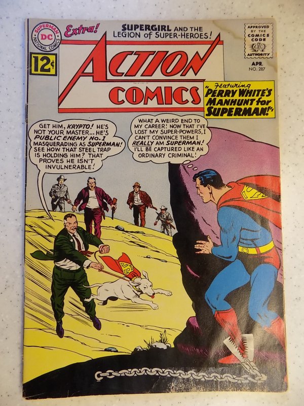 ACTION COMICS # 287 DC SUPERMAN ADVENTURE SUPERGIRL 